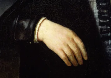 Ganzkörperporträt eines stehenden Mannes, 1639 (Detail)
